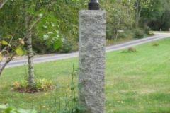 Post:  Barre Rock Face Granite Lamp Post