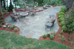 Installation by Andover Landscape Co.  Patio:  P.A. Stand-Up Bluestone